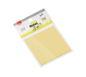 BLOCO SMART NOTES 76X76MM - AMARELO PASTEL C/ BASE IMÃ - 25FLS - 1BLOCO